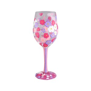 Enesco Wine Glass I Love You Mom, STD, Multicolor