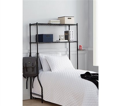 DormCo Over The Bed Shelf Supreme - Suprima Adjustable Shelving - Black