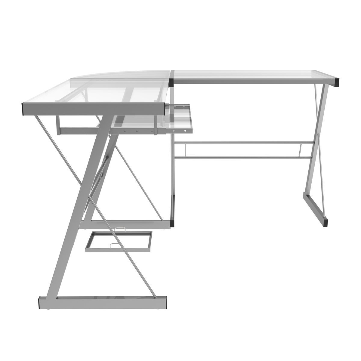 Ryan Rove Computer Desk, Silver