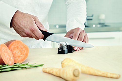 Fiskars, Knife Sharpener with Ceramic Grindstone Roll-Sharp, one Size, Black