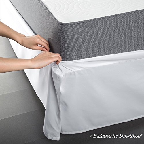 ZINUS SmartBase Bed Skirt / 16 Inch Drop / For Use with SmartBase / Easy On & Off Design, King