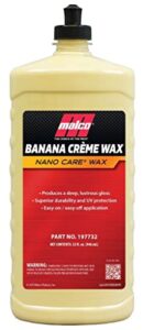 malco nano care banana creme wax - deep gloss shine and long-lasting uv protection / for automotive, marine and industrial finishes / 32 oz. (197732)