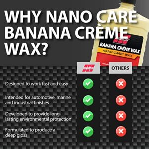 Malco Nano Care Banana Creme Wax - Deep Gloss Shine and Long-Lasting UV Protection / For Automotive, Marine and Industrial Finishes / 32 oz. (197732)