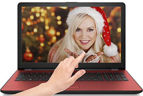 HP Flyer Red 15.6 Inch Touchscreen Laptop Intel Pentium Gold Processor N4417U 2.30 GHz 4GB RAM, 500GB Hard Drive, DVD Drive, HD Webcam, Windows 10 Home) (Renewed)