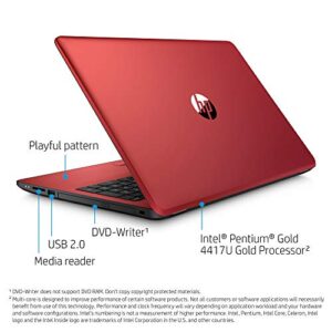 HP Flyer Red 15.6 Inch Touchscreen Laptop Intel Pentium Gold Processor N4417U 2.30 GHz 4GB RAM, 500GB Hard Drive, DVD Drive, HD Webcam, Windows 10 Home) (Renewed)