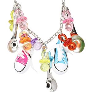 bonka bird toys 1340 sneaker delight stainles steel acrylic pacifier colorful parrot macaw