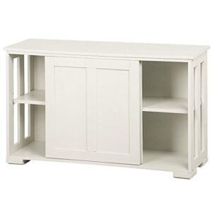 go2buy antique white stackable sideboard buffet storage cabinet with sliding door kitchen dining room furniture