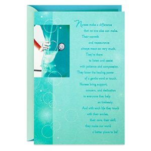 hallmark nurse graduation card (nurses make a difference)