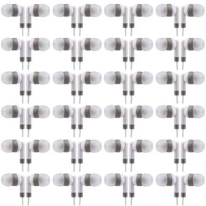 cn-outlet wholesale bulk earbuds headphones individually bagged 100 pack for iphone, android, mp3 player white