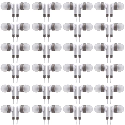 CN-Outlet Wholesale Bulk Earbuds Headphones Individually Bagged 100 Pack for iPhone, Android, MP3 Player White