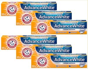 arm & hammer advance white extreme whitening toothpaste - 6 oz (pack of 6)
