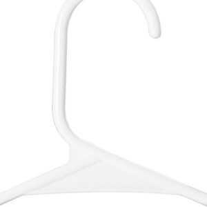 Zoyer Plastic Hangers (20 Pack, White)- Durable Clothes Hangers- Space Saving Shirt Hangers- Slim Coat Hangers- Suit Hangers