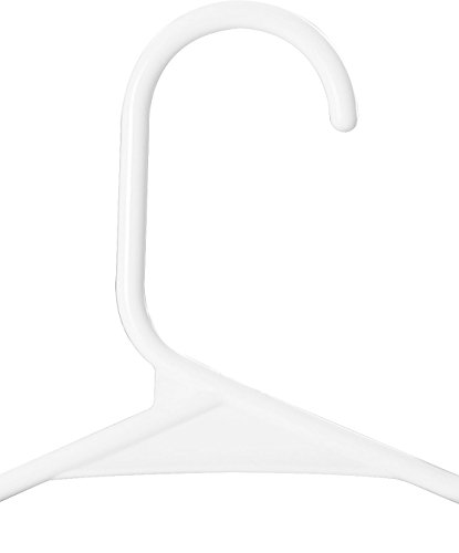 Zoyer Plastic Hangers (20 Pack, White)- Durable Clothes Hangers- Space Saving Shirt Hangers- Slim Coat Hangers- Suit Hangers