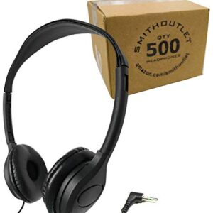 SmithOutlet 500 Pack Over The Head Low Cost Headphones in Bulk