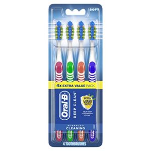 oral-b deep clean toothbrush, soft, 4 count