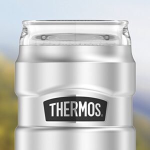 Thermos Stainless King Can Insulator with 360 Degree Drink Lid, Stainless Steel (SK1500ST4)