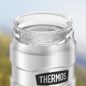 Thermos Stainless King Can Insulator with 360 Degree Drink Lid, Stainless Steel (SK1500ST4)