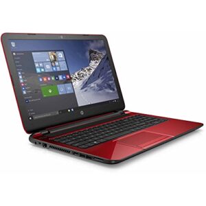 hp flyer red 15.6 inch laptop (intel pentium quad-core n3540 processor up to 2.66ghz, 4gb ram, 500gb hard drive, dvd drive, hd webcam, windows 10 home) (renewed)
