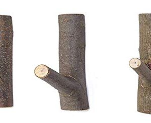 Decorative Wood Adhesive Hooks, Creative Vintage Wall Hooks, Key Holder, Strong Suction Hooks (Middle)