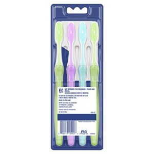 Oral-B Vivid Dual Action Whitening Toothbrushes, Soft, 4 Count (Packaging and Product Color May Vary)