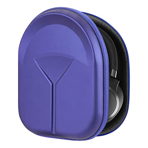 Geekria Shield Headphones Case Compatible with Sony WH-CH520, MDR-XB950BT, WH-1000XM4, MDR-XB950N1, WH-CH720N, WH-1000XM5 Case, Replacement Hard Shell Travel Carrying Bag with Cable Storage (Blue)