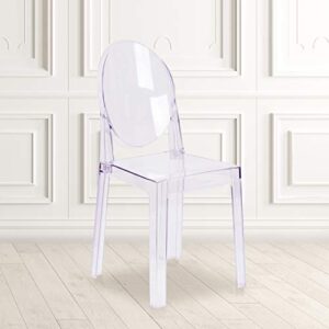 flash furniture revna 4 pack revna ghost chair with oval back in revna transparent crystal