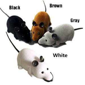 Giveme5 Wireless Remote Control Mock Fake Rat Mouse Mice RC Toy Prank Joke Scary Trick Bugs for Party and for Cat Puppy Funny Toy (Black)