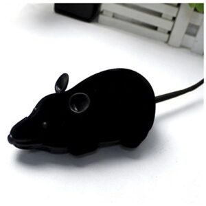 Giveme5 Wireless Remote Control Mock Fake Rat Mouse Mice RC Toy Prank Joke Scary Trick Bugs for Party and for Cat Puppy Funny Toy (Black)