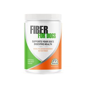 fiber for dogs psyllium seed husk powder & dehydrated beet root powder aids a number of intestinal disorders in dogs including diarrhea, constipation & anal gland issues. available in 6 and 12 oz.