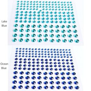 Housuner 2580 pcs Rhinestone Stickers in 15 Colors & 3 Sizes, 15 Sheets DIY Self Adhesive Colorful Gem Rhinestone Embellishment Stickers Sheet Fits for Crafts, Body, Nails, etc. (Multi-Color)