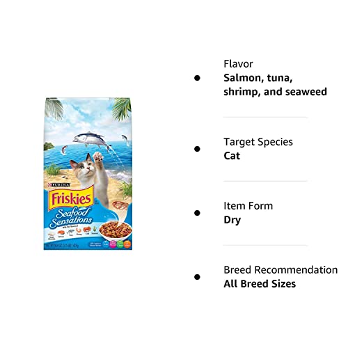 Friskies Seafood Sensations Adult Dry Cat Food, 3.15 LB