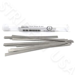 dental polishing strips stainless steel 6 mm med grit (2 - sided) 12/box