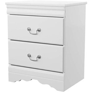signature design by ashley anarasia traditional children's 2 drawer nightstand, white