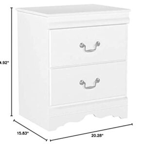 Signature Design by Ashley Anarasia Traditional Children's 2 Drawer Nightstand, White