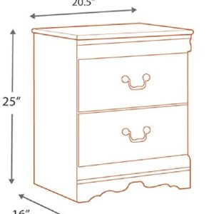 Signature Design by Ashley Anarasia Traditional Children's 2 Drawer Nightstand, White