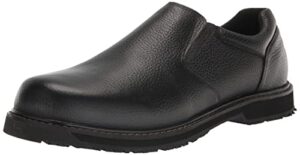 dr. scholl's shoes men's winder ii slip resistant work loafer,black leather,11.5 wide