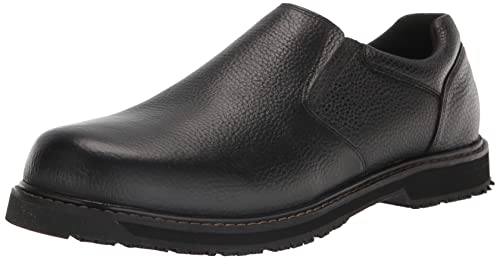 Dr. Scholl's Shoes Men's Winder II Slip Resistant Work Loafer,Black Leather,11.5 Wide