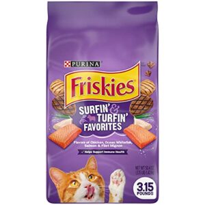 Purina Friskies Surfin' & Turfin' Favorites Dry Cat Food, 3.15 Lb Bag (Pack Of 2)