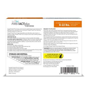 TevraPet FirstAct Plus Flea and Tick Prevention for Small Dogs 6-22 lbs, 3 Monthly Doses, Topical Drops