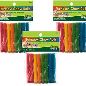 Ware Manufacturing 24 Piece Assorted 6.75" Rainbow Chews Rolls (3 Packages with 8 Rolls Each)