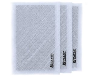 rayair supply 14x20 micropower guard air cleaner replacement filter pads (3 pack) white