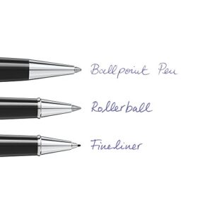 Montblanc Ballpoint Pen Refills Small Mystery Black 116193 – Refill Cartridges for Meisterstück Hommage à W.A. Mozart and Augmented Paper Ball Pens – 3 x Black Ballpoint Refills