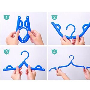 10 Pcs Plastic Travel Hangers - Portable Folding Clothes Hangers Travel Accessories Foldable Clothes Drying Rack for Travel