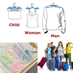 10 Pcs Plastic Travel Hangers - Portable Folding Clothes Hangers Travel Accessories Foldable Clothes Drying Rack for Travel