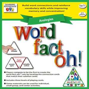 learning advantage 2191 word-fact-oh analogies, grade: 3 to multi