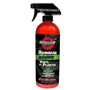 rebel rubber, vinyl & plastic spray shine with uv protection, anti-static and anti-stick properties, protect plastics, tires & interior vinyls with our non greasy water based formula