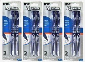 r-2 roller ball pen, 0.7 mm blue ink (8 pens included) 4 piece