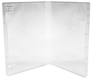 (6) checkoutstore plastic storage cases for rubber stamps, 7/8 inch spine size (clear/spine: 21 mm)