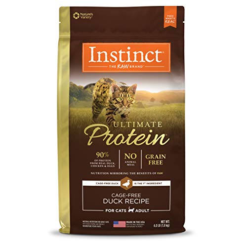 Instinct Ultimate Protein Grain Free Cage Free Duck Recipe Natural Dry Cat Food, 4 lb. Bag