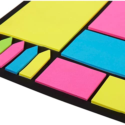 2 Pack Divider Sticky Notes Memo Set for Binders, Notebooks, Planners w/ Index Tabs, Flags (Multicolored)